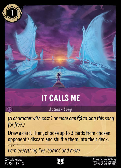 It Calls Me Disney Lorcana card