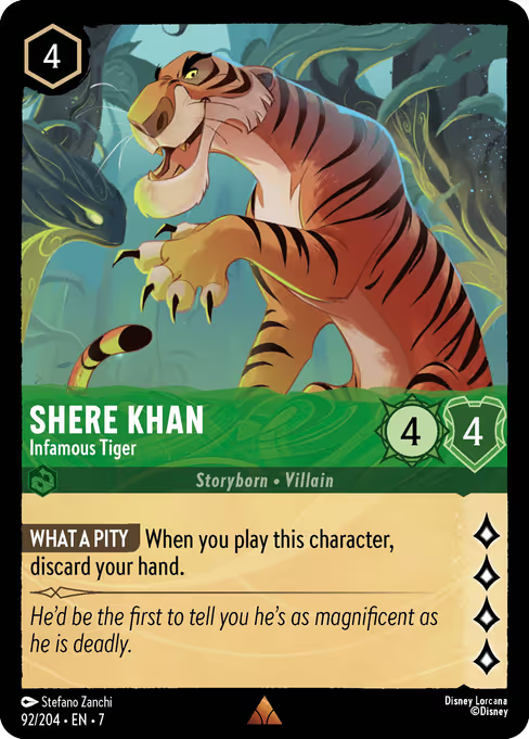 Shere Khan - Infamous Tiger Disney Lorcana card