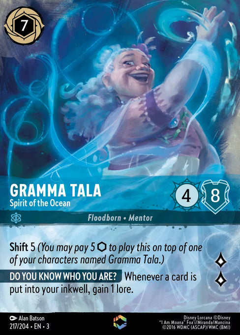 Gramma Tala - Spirit of the Ocean Disney Lorcana card