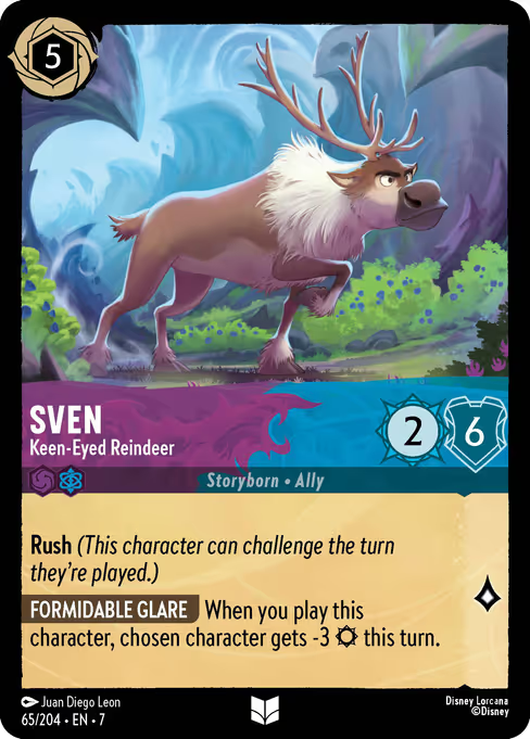 Sven - Keen-Eyed Reindeer Disney Lorcana card