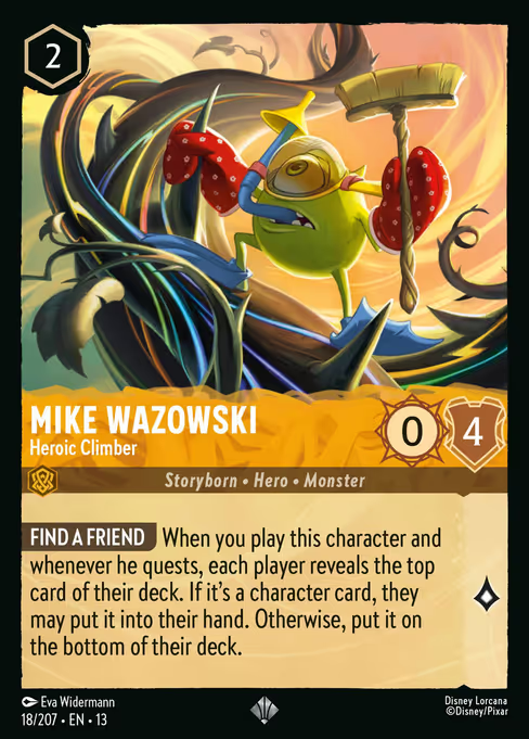 Mike Wazowski - Heroic Climber Disney Lorcana card
