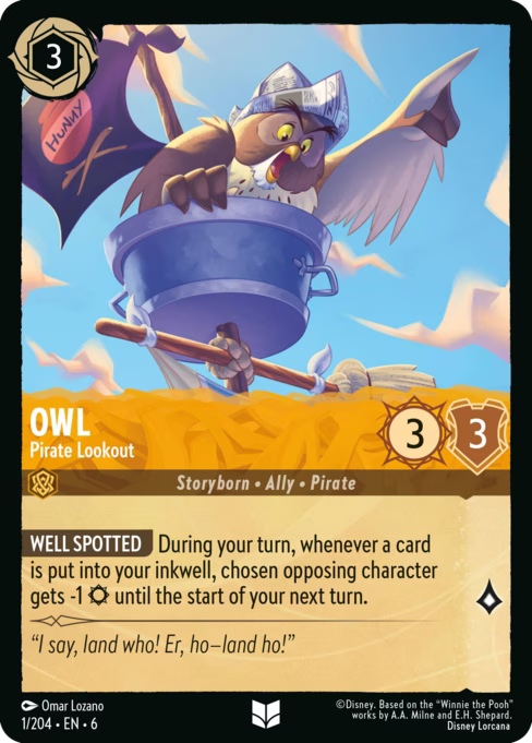 Owl - Pirate Lookout Disney Lorcana card