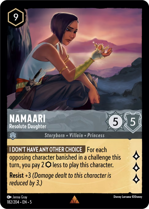 Namaari - Resolute Daughter Disney Lorcana card