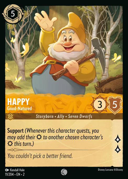 Happy - Good-Natured Disney Lorcana card