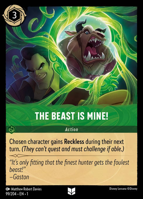 The Beast is Mine! Disney Lorcana card