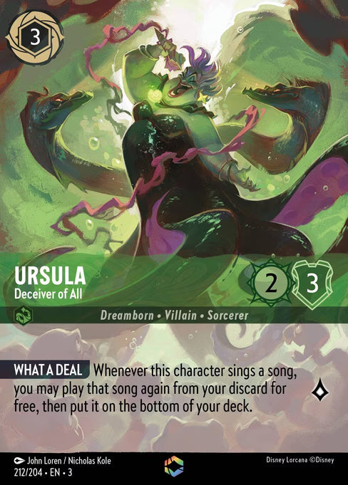 Ursula - Deceiver of All Disney Lorcana card