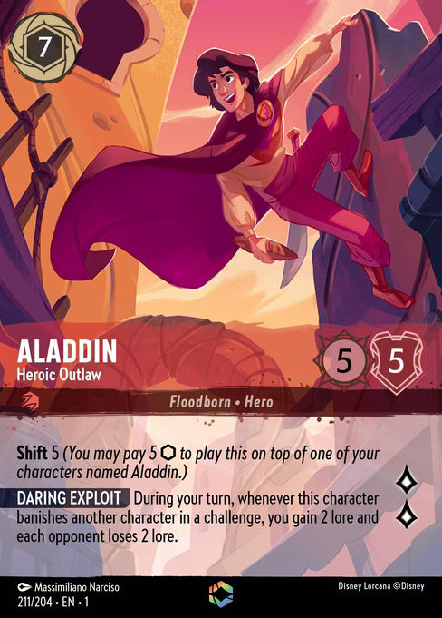 Aladdin - Heroic Outlaw Disney Lorcana card