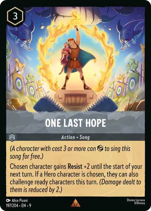 One Last Hope Disney Lorcana card