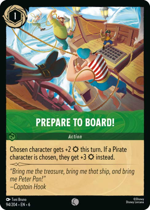 Prepare to Board! Disney Lorcana card