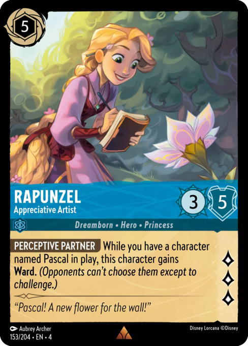 Rapunzel - Appreciative Artist Disney Lorcana card