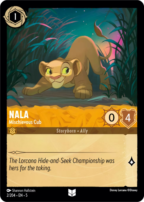 Nala - Mischievous Cub Disney Lorcana card