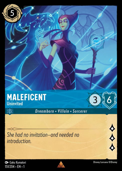 Maleficent - Uninvited Disney Lorcana card