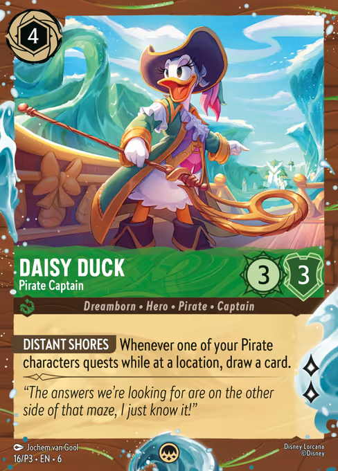 Daisy Duck - Pirate Captain Disney Lorcana card