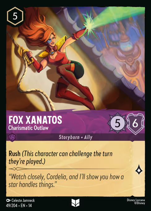 Fox Xanatos - Charismatic Outlaw Disney Lorcana card