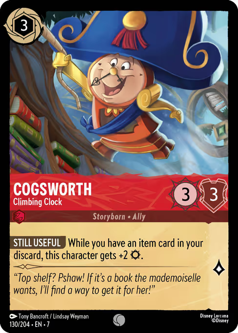 Cogsworth - Climbing Clock Disney Lorcana card