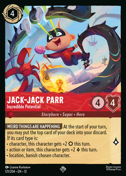 Jack-Jack Parr - Incredible Potential Disney Lorcana card