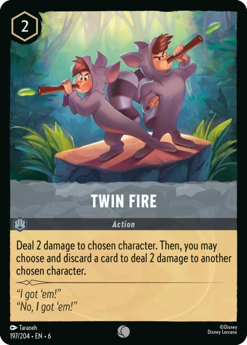 Twin Fire Disney Lorcana card