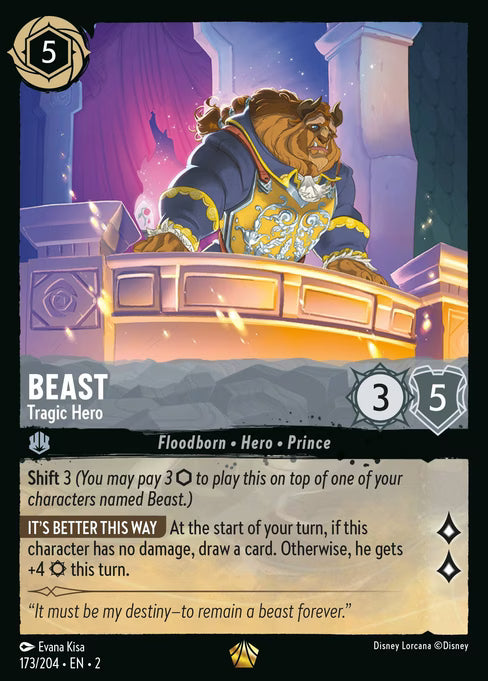 Beast - Tragic Hero Disney Lorcana card
