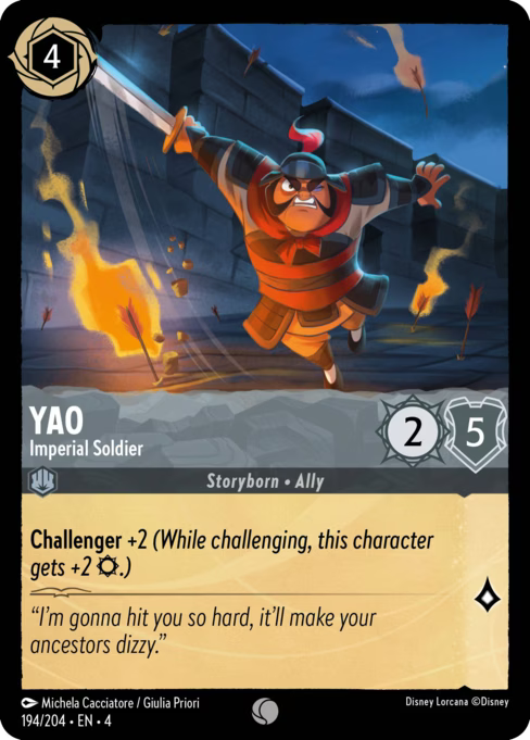 Yao - Imperial Soldier Disney Lorcana card