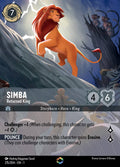 Simba - Returned King Disney Lorcana card