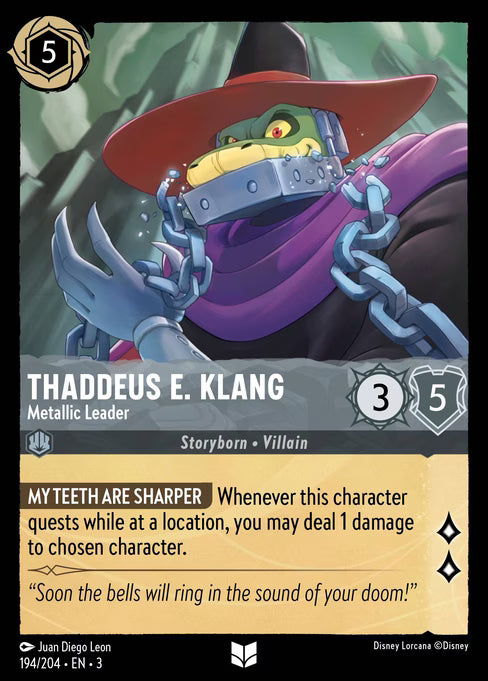 Thaddeus E. Klang - Metallic Leader Disney Lorcana card