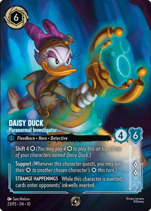 Daisy Duck - Paranormal Investigator Disney Lorcana card