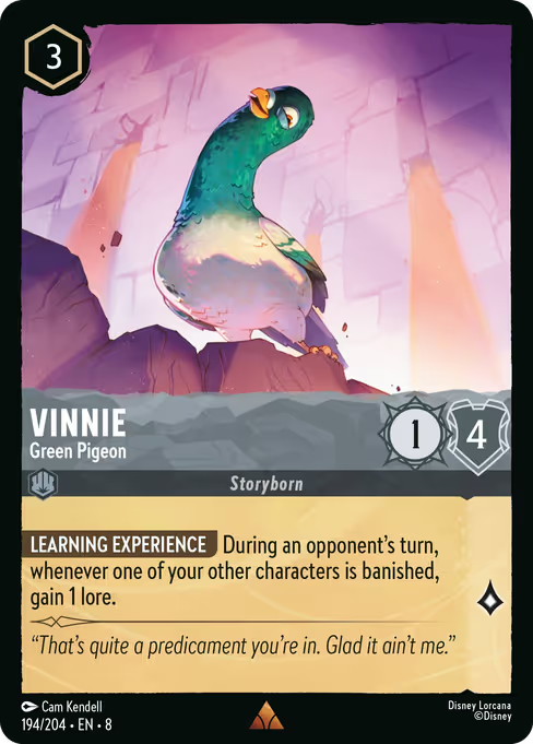Vinnie - Green Pigeon Disney Lorcana card