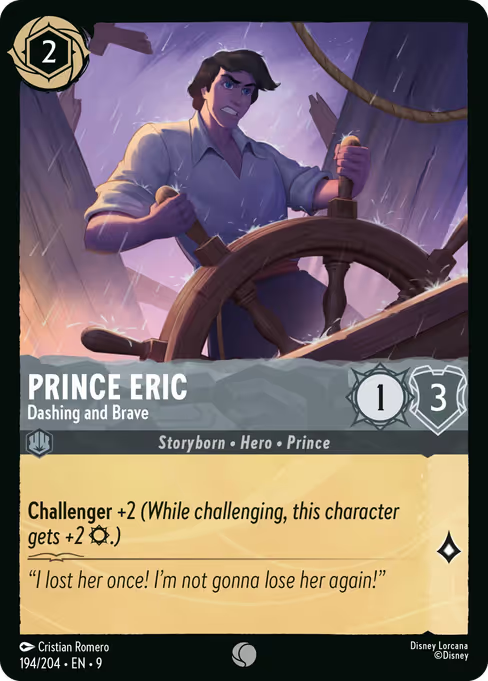 Prince Eric - Dashing and Brave Disney Lorcana card