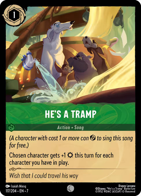 He's A Tramp Disney Lorcana card