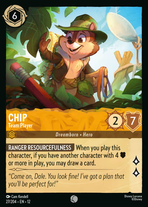 Chip - Team Player Disney Lorcana card