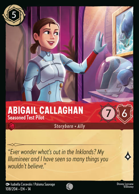 Abigail Callaghan - Seasoned Test Pilot Disney Lorcana card