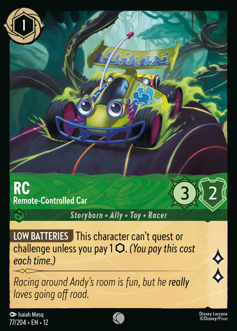 RC - Remote-Controlled Car Disney Lorcana card