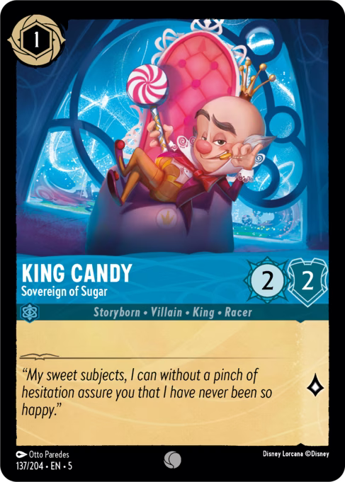 King Candy - Sovereign of Sugar Disney Lorcana card