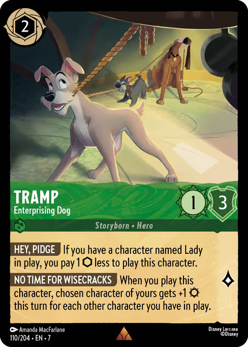 Tramp - Enterprising Dog Disney Lorcana card