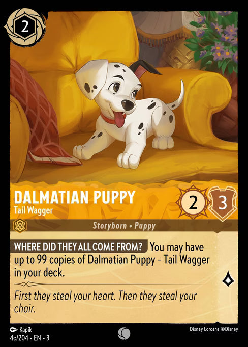 Dalmatian Puppy - Tail Wagger Disney Lorcana card