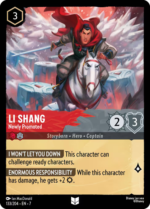 Li Shang - Newly Promoted Disney Lorcana card