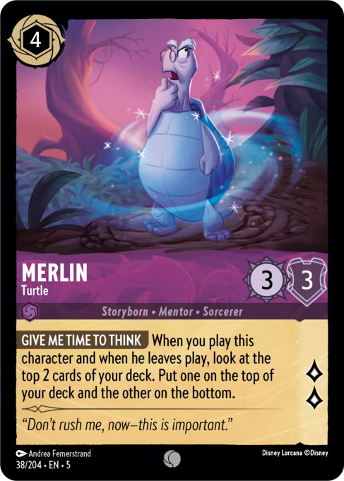 Merlin - Turtle Disney Lorcana card