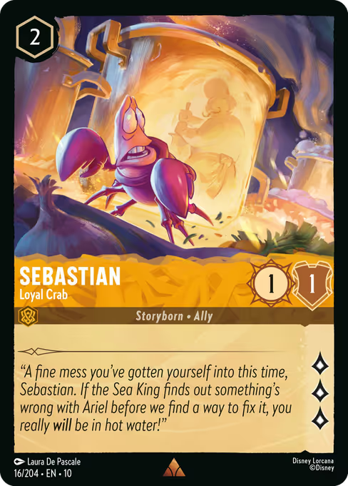 Sebastian - Loyal Crab Disney Lorcana card