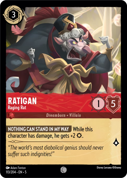 Ratigan - Raging Rat Disney Lorcana card