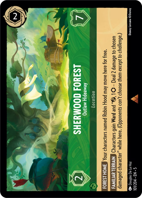 Sherwood Forest - Outlaw Hideaway Disney Lorcana card
