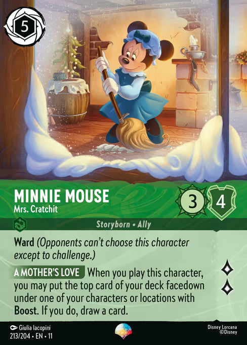 Minnie Mouse - Mrs. Cratchit Disney Lorcana card