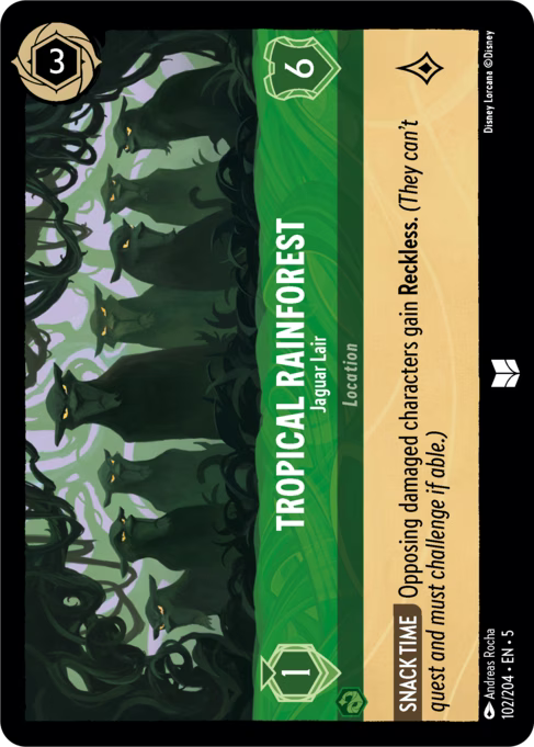 Tropical Rainforest - Jaguar Lair Disney Lorcana card