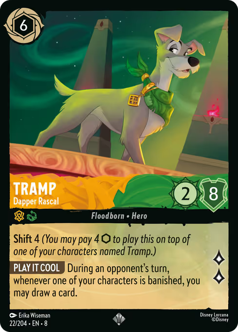 Tramp - Dapper Rascal Disney Lorcana card