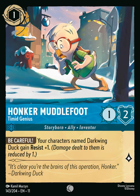 Honker Muddlefoot - Timid Genius Disney Lorcana card