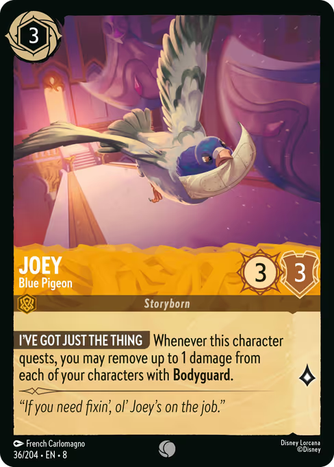Joey - Blue Pigeon Disney Lorcana card