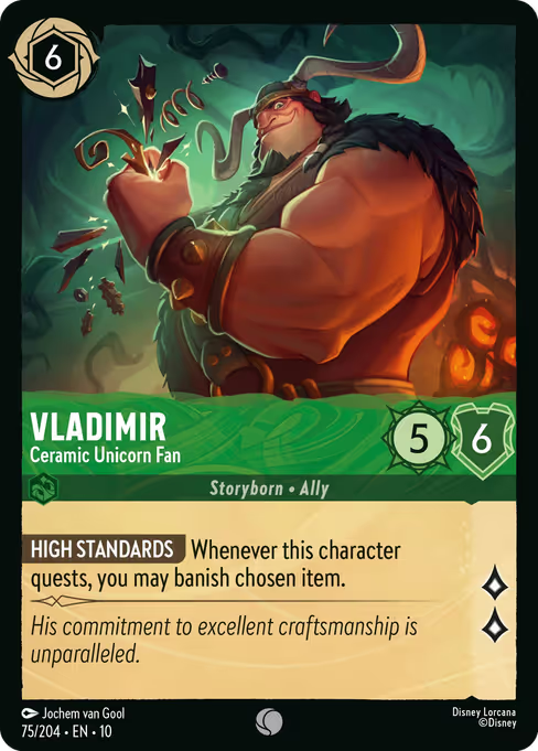 Vladimir - Ceramic Unicorn Fan Disney Lorcana card