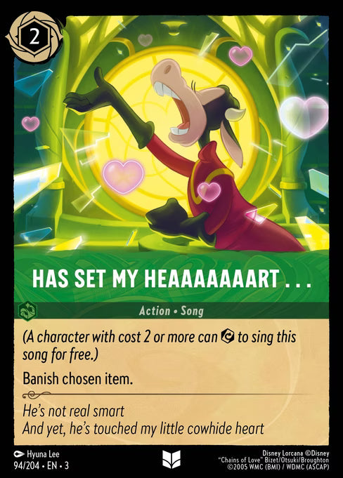 Has Set My Heaaaaaaart . . . Disney Lorcana card