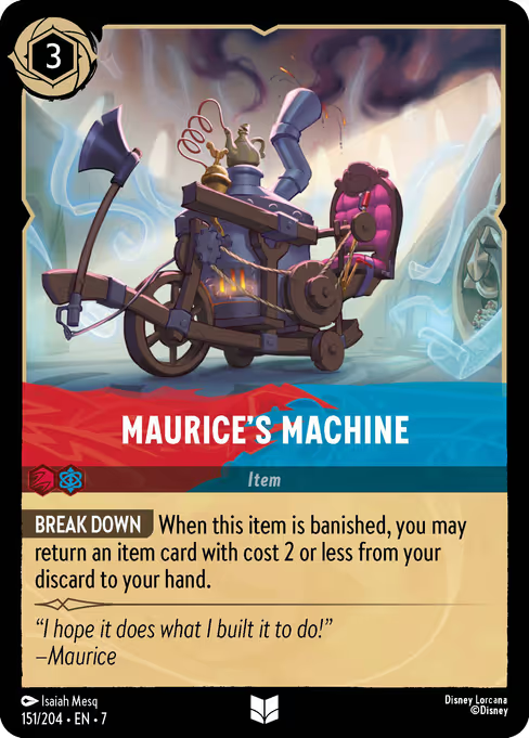 Maurice's Machine Disney Lorcana card