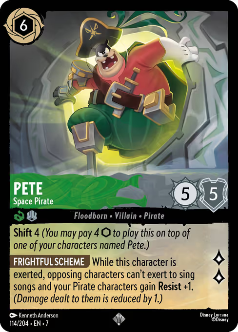 Pete - Space Pirate Disney Lorcana card
