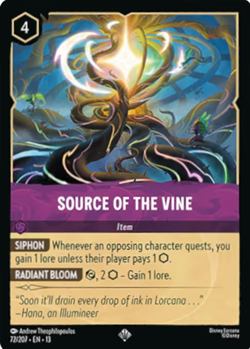 Source Of The Vine Disney Lorcana card